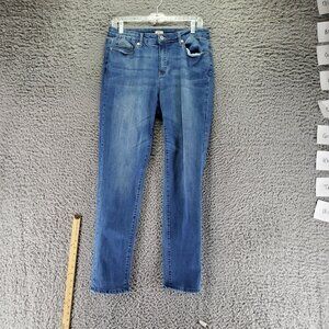 Reba Jeans Womens 10 Blue Cotton Blend Straight Leg